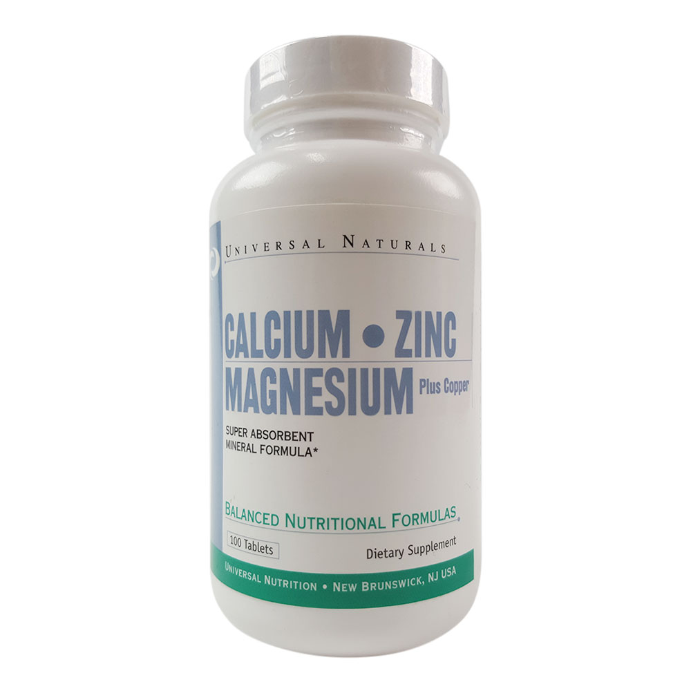 UNIVERSAL CALCIUM ZINC MAGNESIUM 100 Tablets UNIVERSALNUTRITION ...